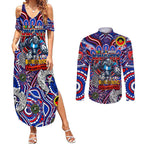 Custom NAIDOC Week 2024 Knights Couples Matching Summer Maxi Dress and Long Sleeve Button Shirt Mascot Rugby DT02