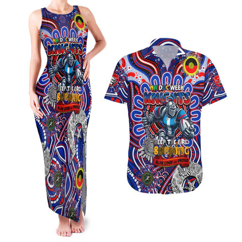 Custom NAIDOC Week 2024 Knights Couples Matching Tank Maxi Dress and Hawaiian Shirt Mascot Rugby DT02