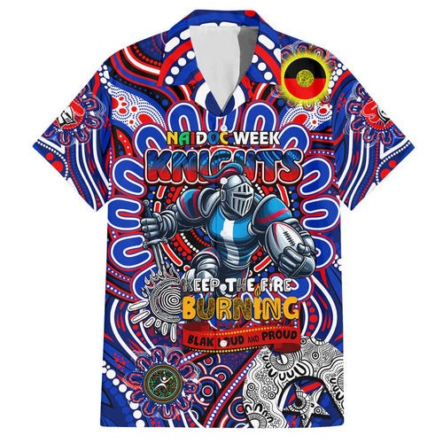 Custom NAIDOC Week 2024 Knights Family Matching Long Sleeve Bodycon Dress and Hawaiian Shirt Mascot Rugby DT02