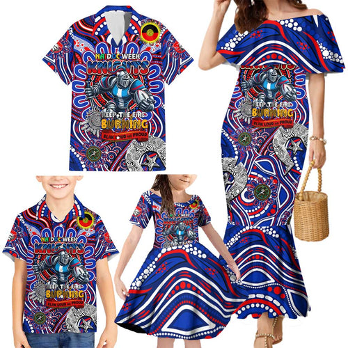 Custom NAIDOC Week 2024 Knights Family Matching Mermaid Dress and Hawaiian Shirt Mascot Rugby DT02