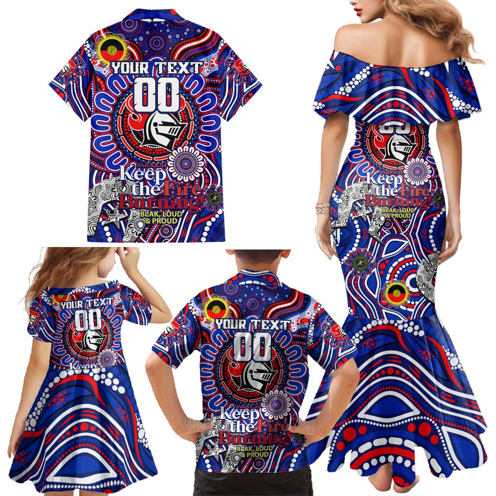 Custom NAIDOC Week 2024 Knights Family Matching Mermaid Dress and Hawaiian Shirt Mascot Rugby DT02