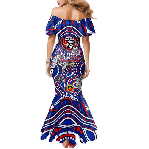 Custom NAIDOC Week 2024 Knights Family Matching Mermaid Dress and Hawaiian Shirt Mascot Rugby DT02
