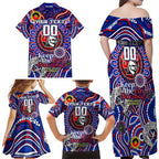 Custom NAIDOC Week 2024 Knights Family Matching Off Shoulder Maxi Dress and Hawaiian Shirt Mascot Rugby DT02