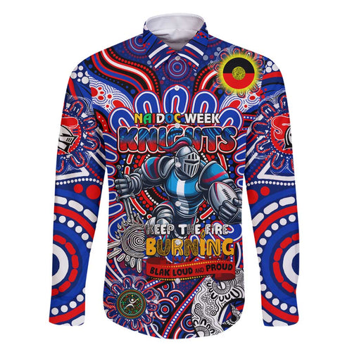Custom NAIDOC Week 2024 Knights Family Matching Off Shoulder Maxi Dress and Hawaiian Shirt Mascot Rugby DT02