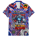 Custom NAIDOC Week 2024 Knights Family Matching Off Shoulder Short Dress and Hawaiian Shirt Mascot Rugby DT02
