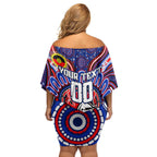 Custom NAIDOC Week 2024 Knights Family Matching Off Shoulder Short Dress and Hawaiian Shirt Mascot Rugby DT02