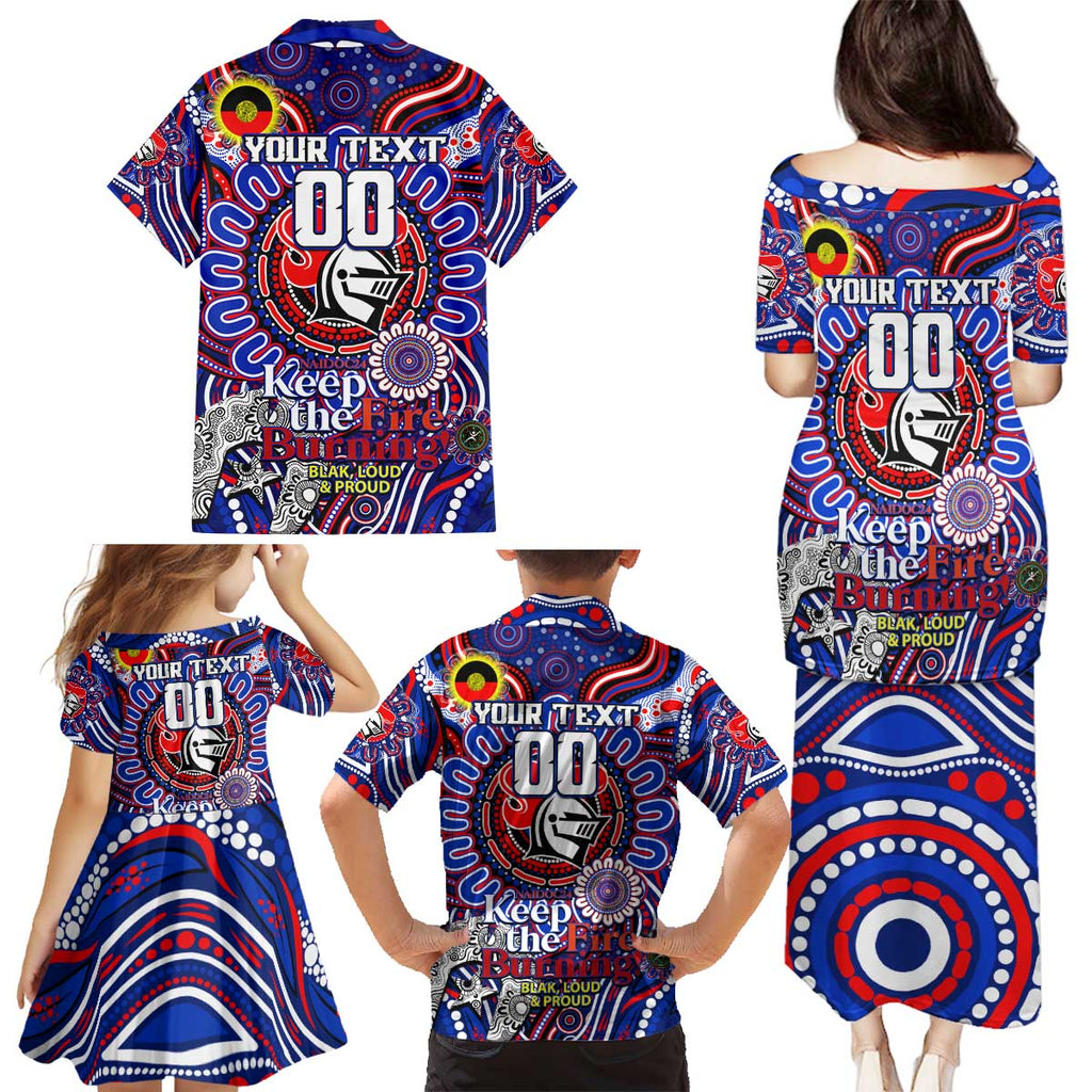 Custom NAIDOC Week 2024 Knights Family Matching Puletasi and Hawaiian Shirt Mascot Rugby DT02
