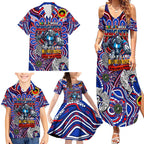 Custom NAIDOC Week 2024 Knights Family Matching Summer Maxi Dress and Hawaiian Shirt Mascot Rugby DT02