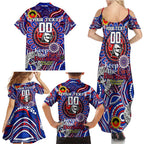 Custom NAIDOC Week 2024 Knights Family Matching Summer Maxi Dress and Hawaiian Shirt Mascot Rugby DT02