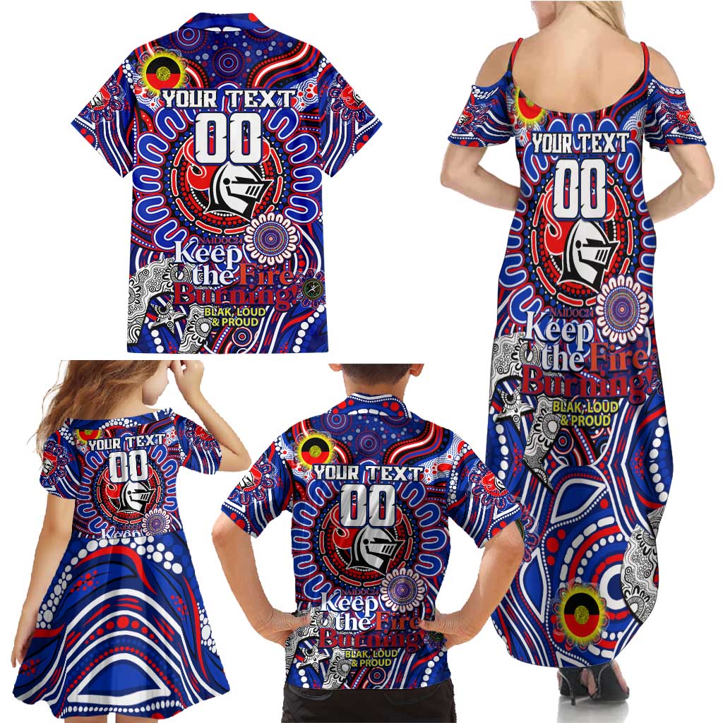 Custom NAIDOC Week 2024 Knights Family Matching Summer Maxi Dress and Hawaiian Shirt Mascot Rugby DT02