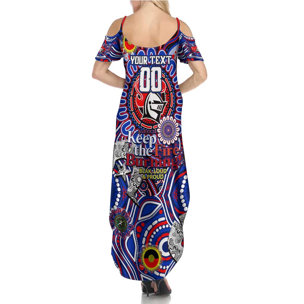 Custom NAIDOC Week 2024 Knights Family Matching Summer Maxi Dress and Hawaiian Shirt Mascot Rugby DT02