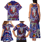 Custom NAIDOC Week 2024 Knights Family Matching Tank Maxi Dress and Hawaiian Shirt Mascot Rugby DT02