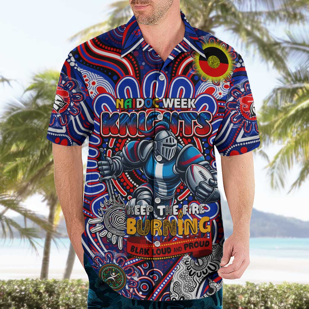 Custom NAIDOC Week 2024 Knights Hawaiian Shirt Mascot Rugby DT02