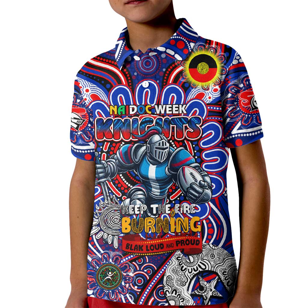 Custom NAIDOC Week 2024 Knights Kid Polo Shirt Mascot Rugby DT02