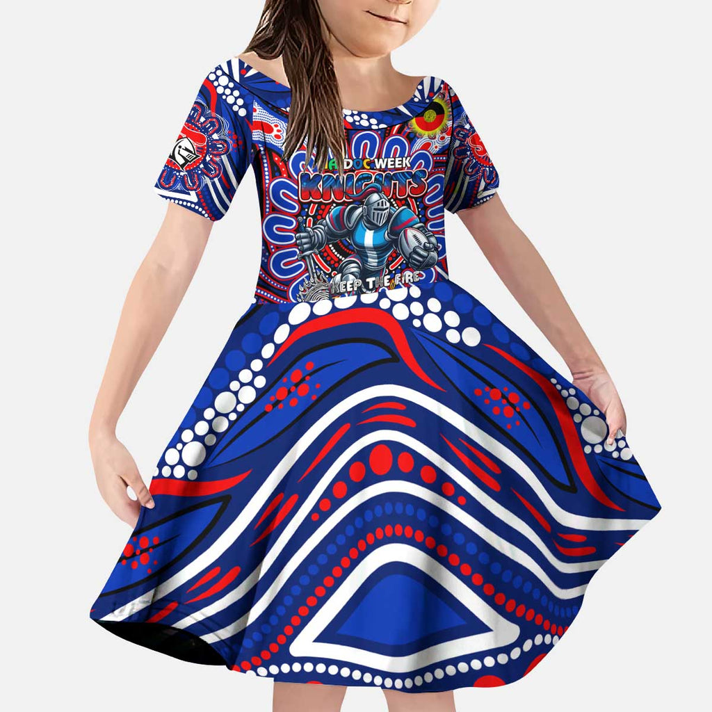 Custom NAIDOC Week 2024 Knights Kid Short Sleeve Dress Mascot Rugby DT02