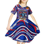 Custom NAIDOC Week 2024 Knights Kid Short Sleeve Dress Mascot Rugby DT02