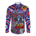Custom NAIDOC Week 2024 Knights Long Sleeve Button Shirt Mascot Rugby DT02