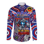 Custom NAIDOC Week 2024 Knights Long Sleeve Button Shirt Mascot Rugby DT02