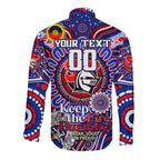 Custom NAIDOC Week 2024 Knights Long Sleeve Button Shirt Mascot Rugby DT02