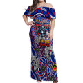Custom NAIDOC Week 2024 Knights Off Shoulder Maxi Dress Mascot Rugby DT02
