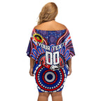 Custom NAIDOC Week 2024 Knights Off Shoulder Short Dress Mascot Rugby DT02