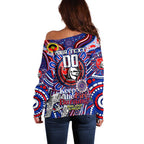 Custom NAIDOC Week 2024 Knights Off Shoulder Sweater Mascot Rugby DT02