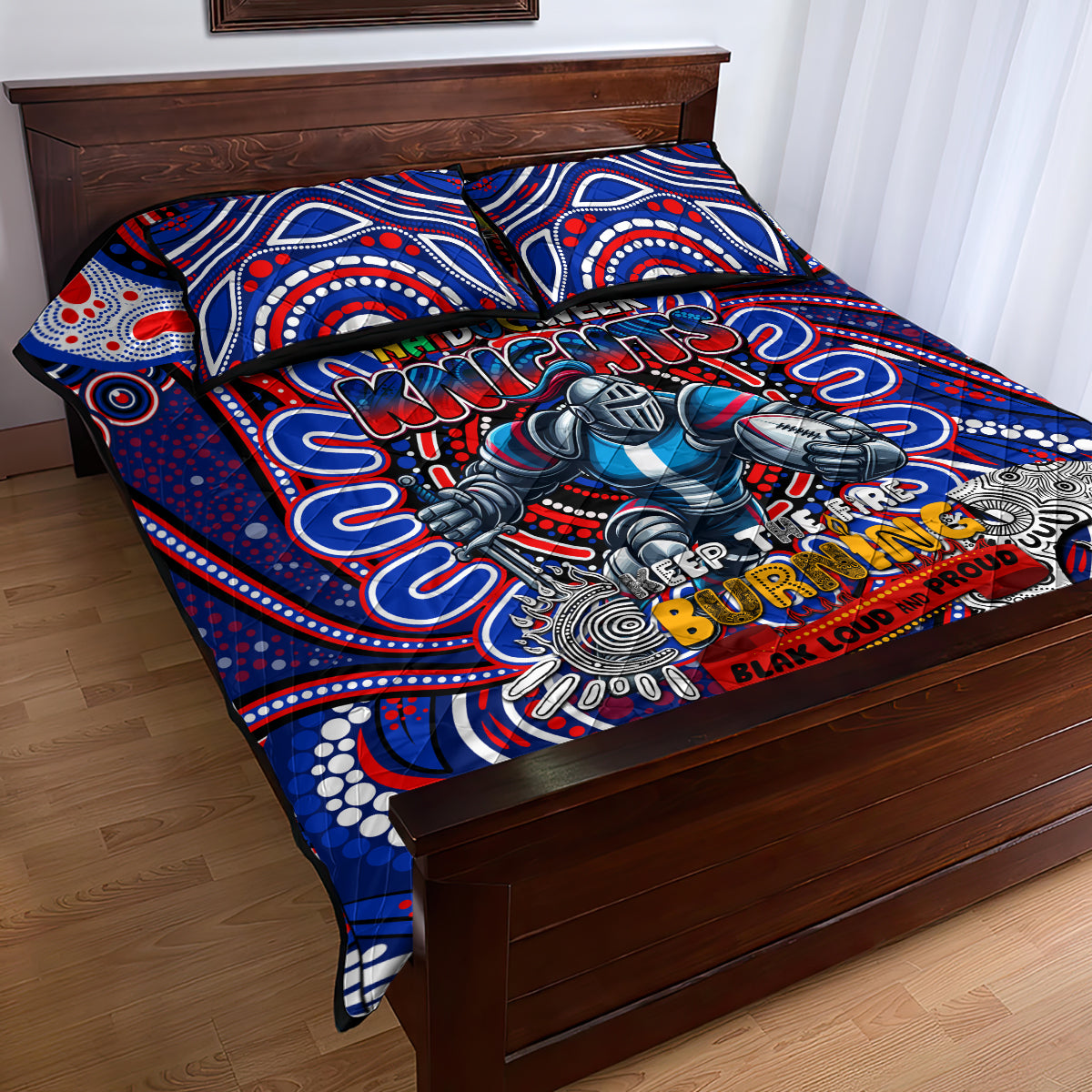 NAIDOC Week 2024 Knights Quilt Bed Set Mascot Rugby