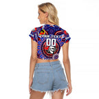 Custom NAIDOC Week 2024 Knights Raglan Cropped T Shirt Mascot Rugby
