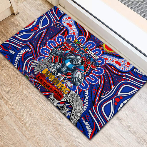 NAIDOC Week 2024 Knights Rubber Doormat Mascot Rugby