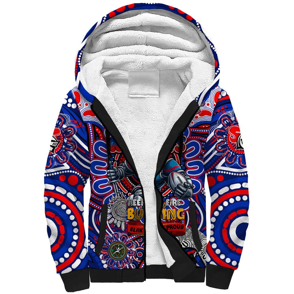 Custom NAIDOC Week 2024 Knights Sherpa Hoodie Mascot Rugby DT02