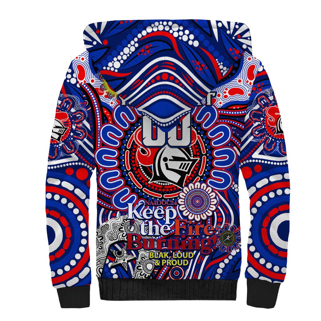 Custom NAIDOC Week 2024 Knights Sherpa Hoodie Mascot Rugby DT02