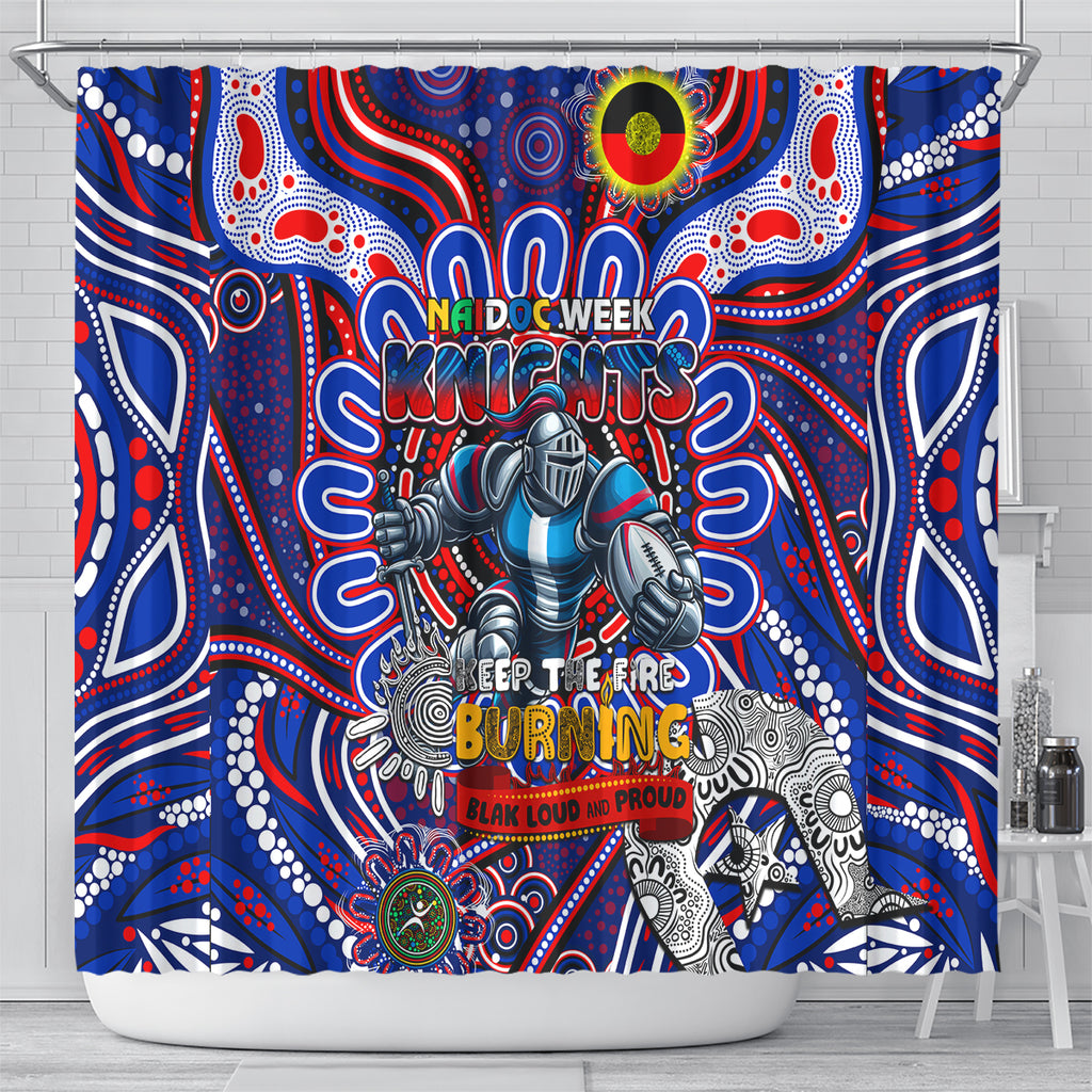 NAIDOC Week 2024 Knights Shower Curtain Mascot Rugby