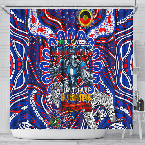 NAIDOC Week 2024 Knights Shower Curtain Mascot Rugby