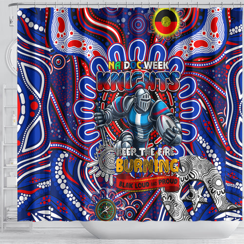 NAIDOC Week 2024 Knights Shower Curtain Mascot Rugby