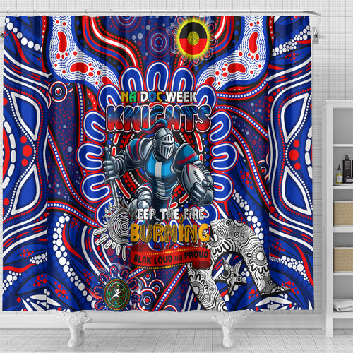 NAIDOC Week 2024 Knights Shower Curtain Mascot Rugby