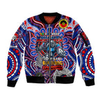 Custom NAIDOC Week 2024 Knights Sleeve Zip Bomber Jacket Mascot Rugby DT02