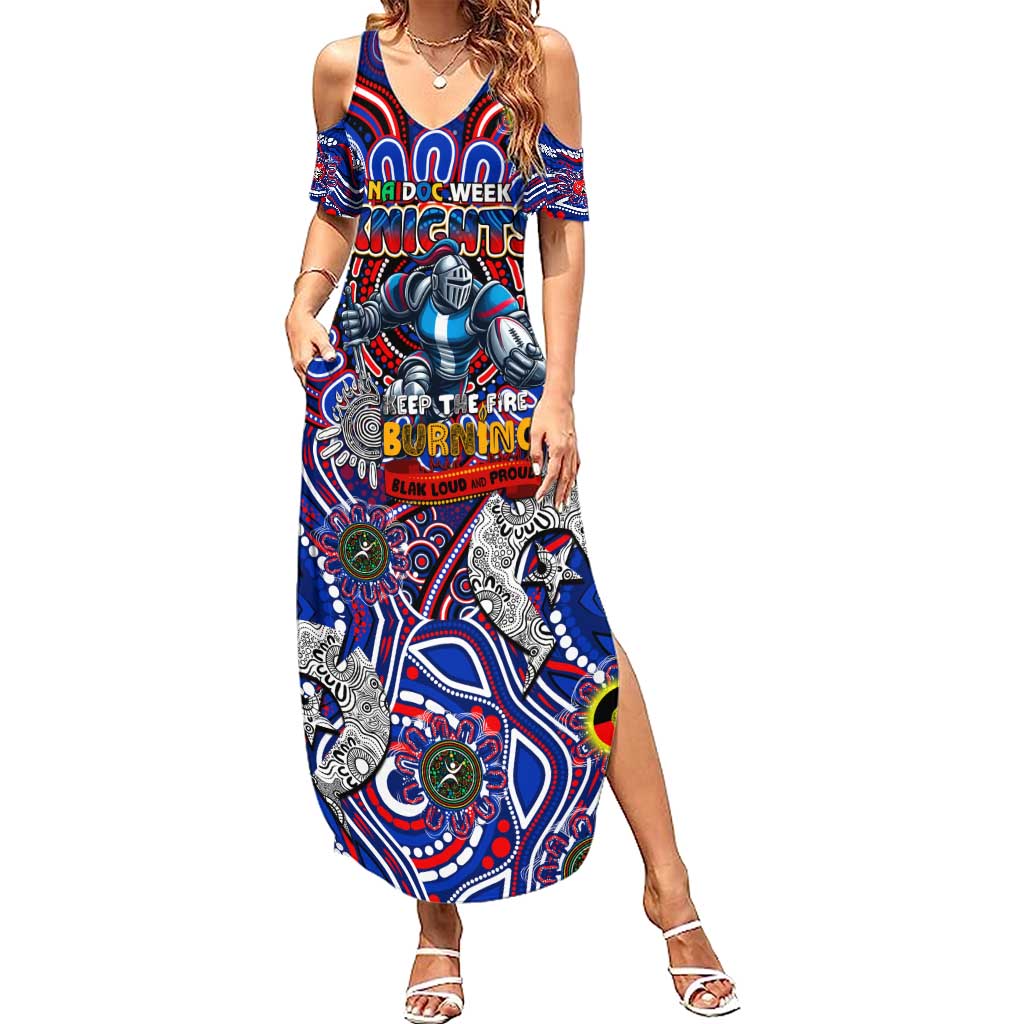 Custom NAIDOC Week 2024 Knights Summer Maxi Dress Mascot Rugby DT02