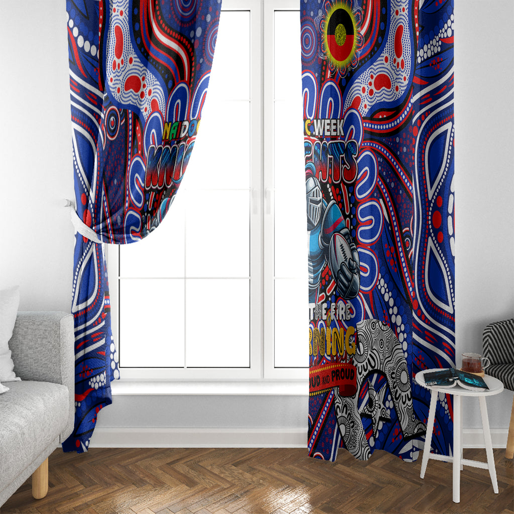 NAIDOC Week 2024 Knights Window Curtain Mascot Rugby