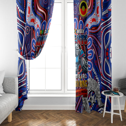 NAIDOC Week 2024 Knights Window Curtain Mascot Rugby