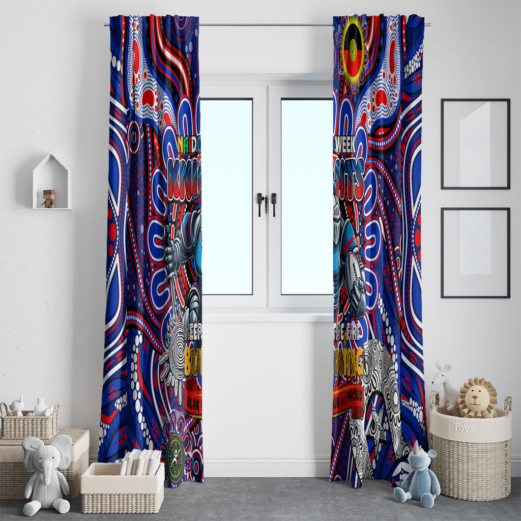 NAIDOC Week 2024 Knights Window Curtain Mascot Rugby