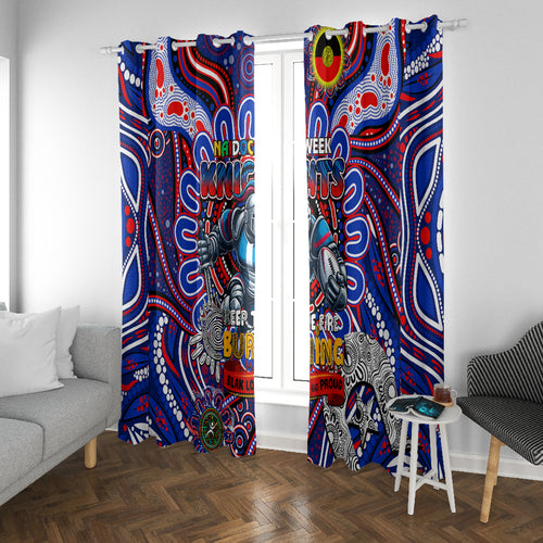 NAIDOC Week 2024 Knights Window Curtain Mascot Rugby