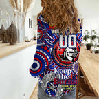 Custom NAIDOC Week 2024 Knights Women Casual Shirt Mascot Rugby DT02