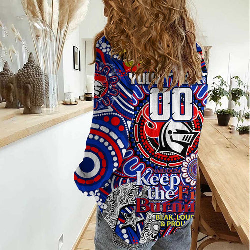Custom NAIDOC Week 2024 Knights Women Casual Shirt Mascot Rugby DT02