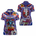 Custom NAIDOC Week 2024 Knights Women Polo Shirt Mascot Rugby DT02