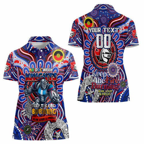 Custom NAIDOC Week 2024 Knights Women Polo Shirt Mascot Rugby DT02