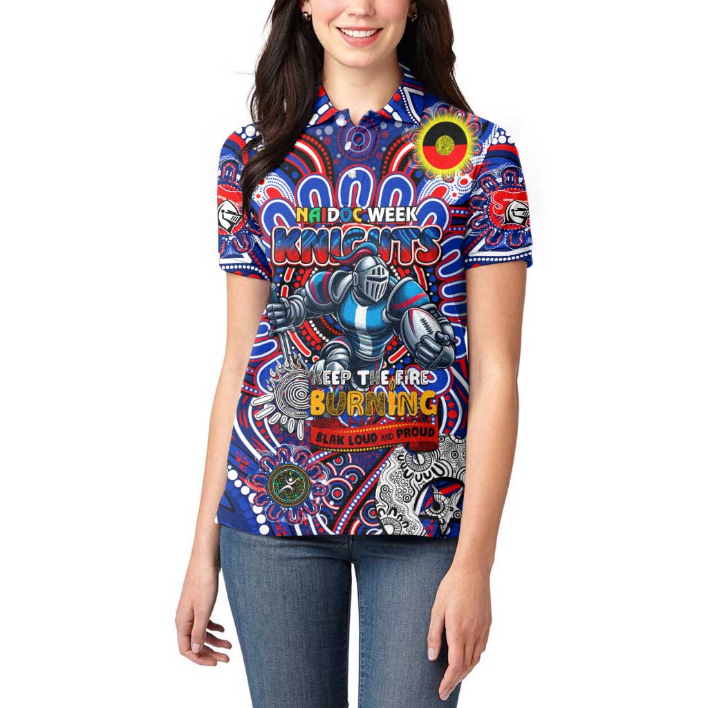 Custom NAIDOC Week 2024 Knights Women Polo Shirt Mascot Rugby DT02