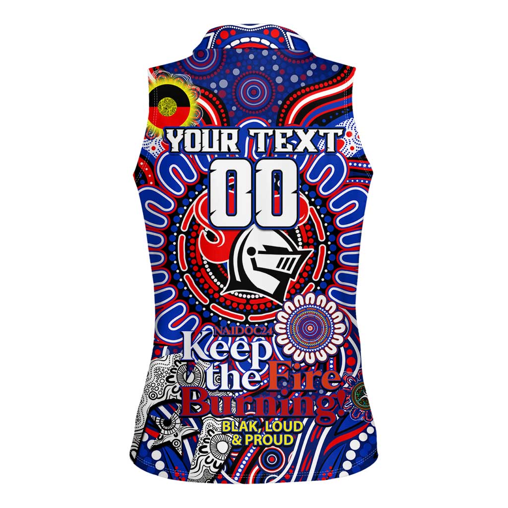 Custom NAIDOC Week 2024 Knights Women Sleeveless Polo Shirt Mascot Rugby DT02