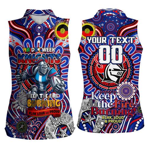 Custom NAIDOC Week 2024 Knights Women Sleeveless Polo Shirt Mascot Rugby DT02