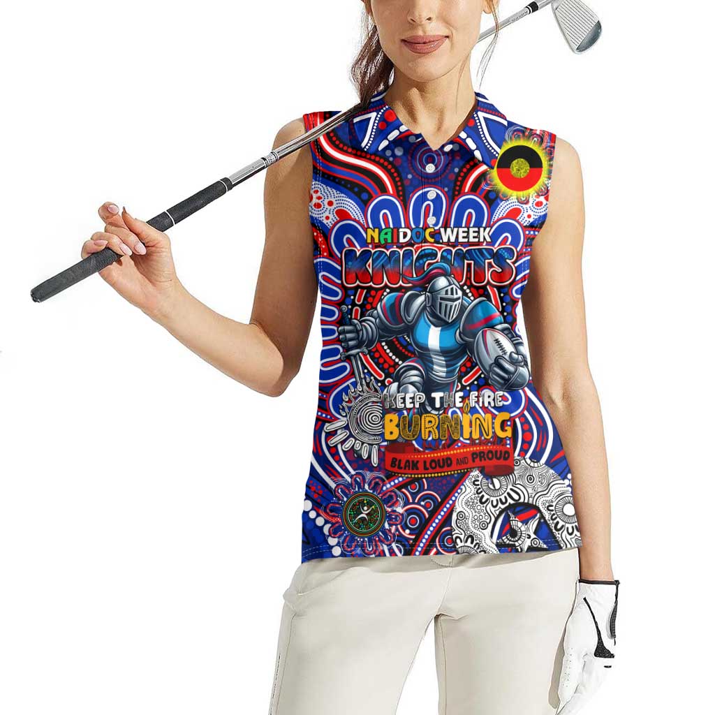 Custom NAIDOC Week 2024 Knights Women Sleeveless Polo Shirt Mascot Rugby DT02