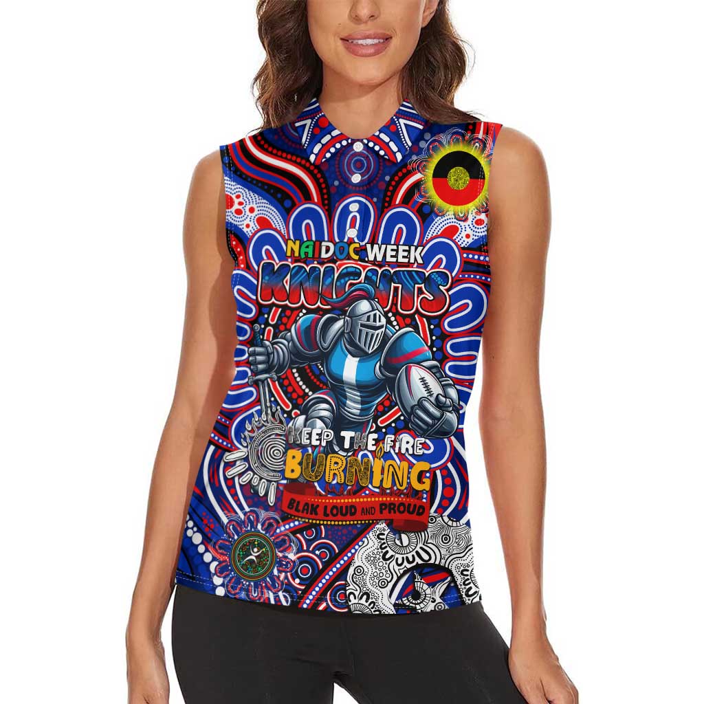 Custom NAIDOC Week 2024 Knights Women Sleeveless Polo Shirt Mascot Rugby DT02